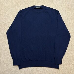 Rodd & Gunn Sweater Mens Large Blue Merino Wool Cashmere Knit Crewneck Pullover